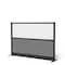 Luxor Expanse Modular Wall Room Divider System - Black Frame - 70" x 48" Wide Panel Starter Wall MW-7048-FWCGWB - alternate 1
